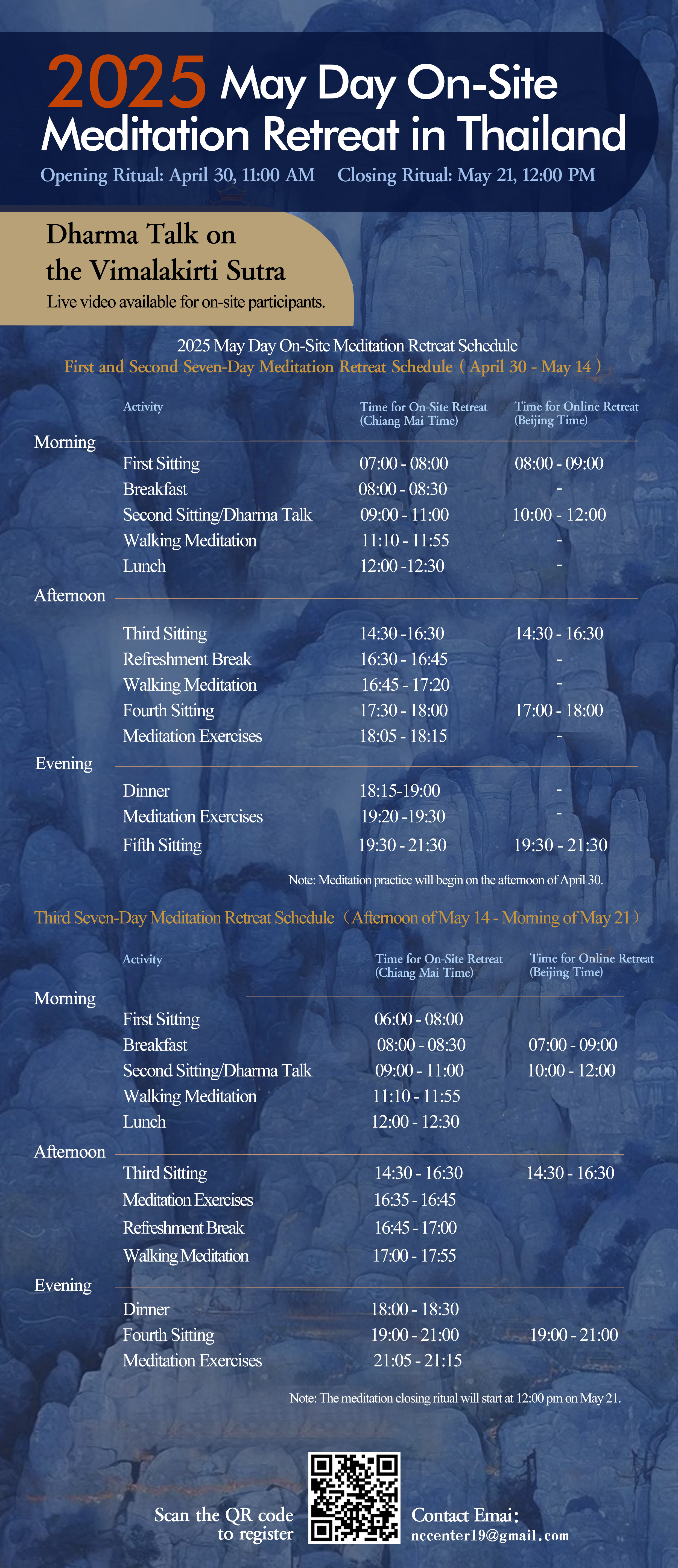 May 2025 Meditation Retreat in Chiang Mai Thailand